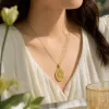 The metatron stainless steel three-dimensional stainless steel pendant is trendy and versatile, with exquisite three-dimensional details. It is versatile for daily use and adds a touch of elegance details Picture